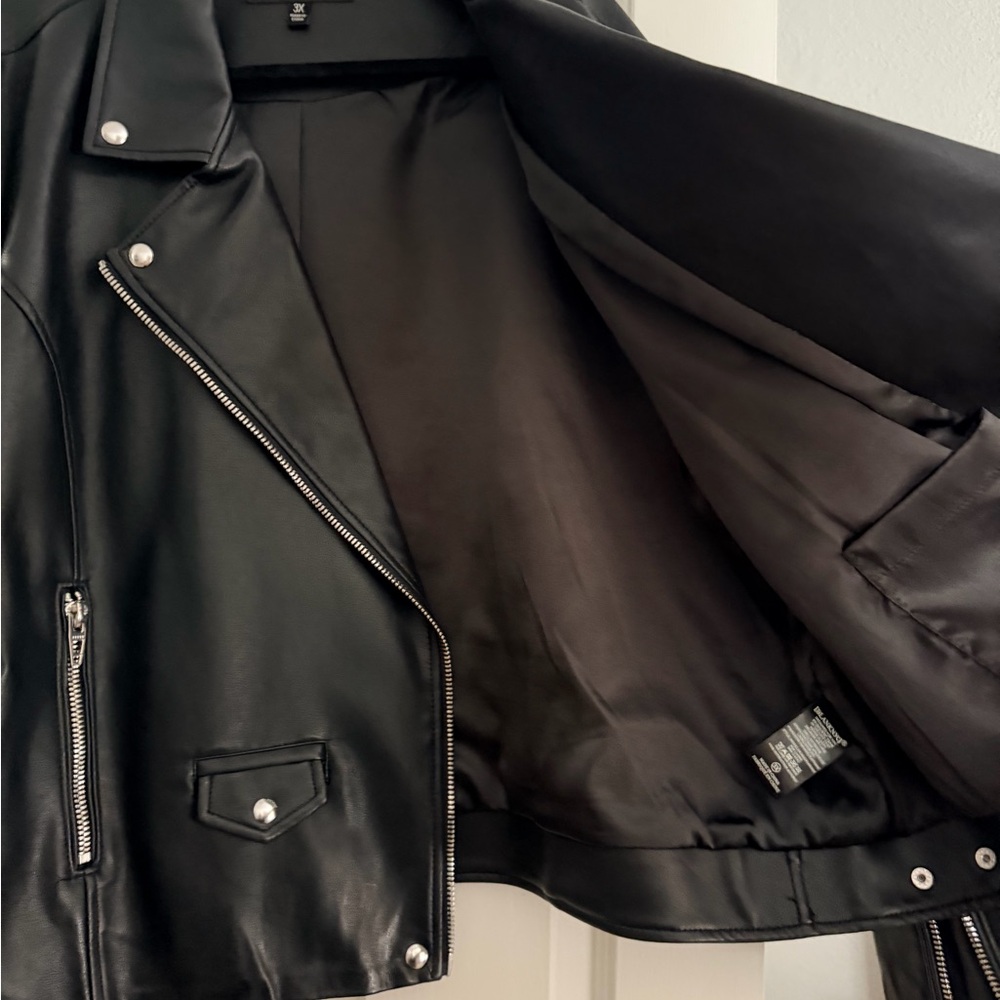FREE SHIPPING Blank NYC Charcoal Leather Jacket - Picture 13 of 13